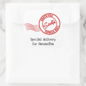 サンタさんからの表現贈り物、北極からの郵便 スクエアシール (バッグ)