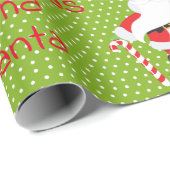 サンタさんからパーソナライズされたの可愛いサンタメリークリスマス ラッピングペーパー (ロールコーナー)