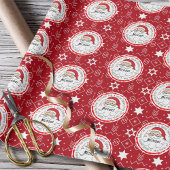 サンタさんかわいいスノーフレーク伝統的・クリスマスから ラッピングペーパー