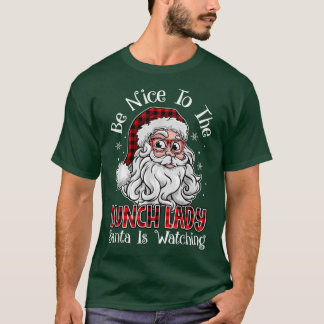 サンタさんがキリストを見ているランチレディに優しい Tシャツ