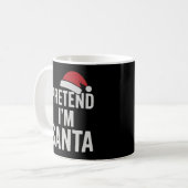 サンタさんごっこ - 面白いクリスマスのユーモア コーヒーマグカップ (正面左)