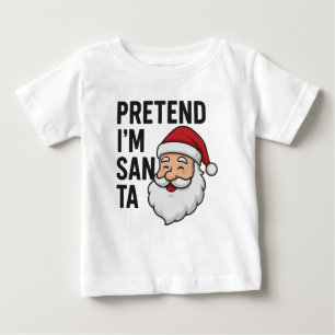 サンタさんごっこ - 面白いクリスマスの引用 ベビーTシャツ