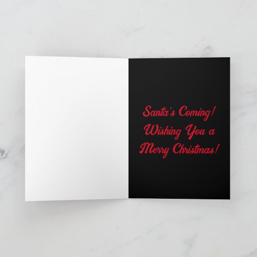 サンタさんとのクリスマスグリーティングカード カード (内部)