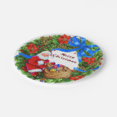 サンタさんとの聖降誕祭お目出とう ペーパープレート (アングル)