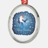 サンタさんとの聖降誕祭お目出とう メタルオーナメント (左)