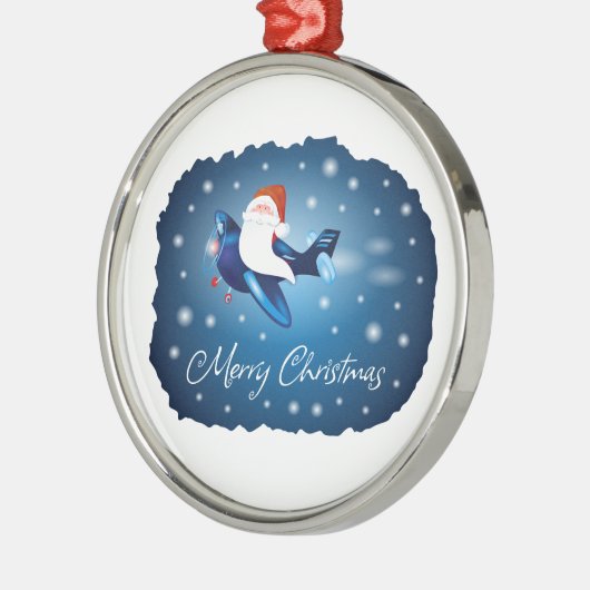 サンタさんとの聖降誕祭お目出とう メタルオーナメント (左)