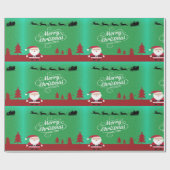 サンタさんとの聖降誕祭お目出とう ラッピングペーパー (フラット)