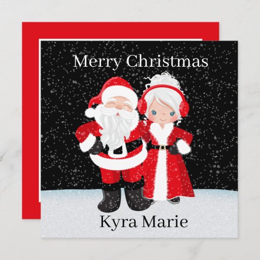 サンタさんとミセス・クロースからのメッセージ シーズンカード (正面/裏面)