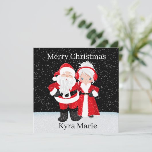 サンタさんとミセス・クロースからのメッセージ シーズンカード (スタンド正面)