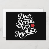 サンタさんと交渉しよう 面白いクリスマスプレゼント シーズンカード (正面/裏面)