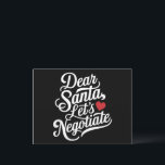 サンタさんと交渉しよう 面白いクリスマスプレゼント シーズンポストカード<br><div class="desc">サンタさんと交渉しよう 面白いクリスマスプレゼント</div>