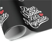 サンタさんと交渉しよう 面白いクリスマスプレゼント ラッピングペーパー (ロールコーナー)