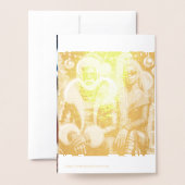 サンタさんと奥さんの折りたたみグリーティングカード 箔カード (裏面封筒付き)