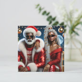 サンタさんと奥さんの折り紙グリーティングカード カード (スタンド正面)