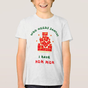 サンタさんなんていらない!モムモムのクリスマスTシャツ トライブレンドTシャツ