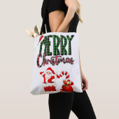 サンタさんによるメリークリスマス トート (クローズアップ)