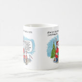 サンタさんにチクリ 両面プリントマグ コーヒーマグカップ (中央)