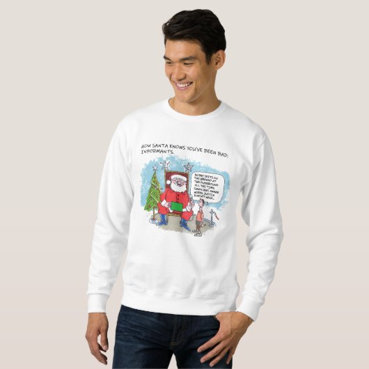 サンタさんにチクリTシャツ スウェットシャツ (正面フル)