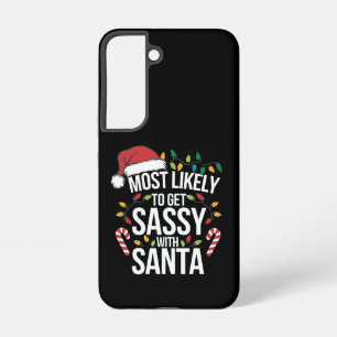 サンタさんに生意気な態度をとりそうなクリスマス SAMSUNG GALAXY S22ケース