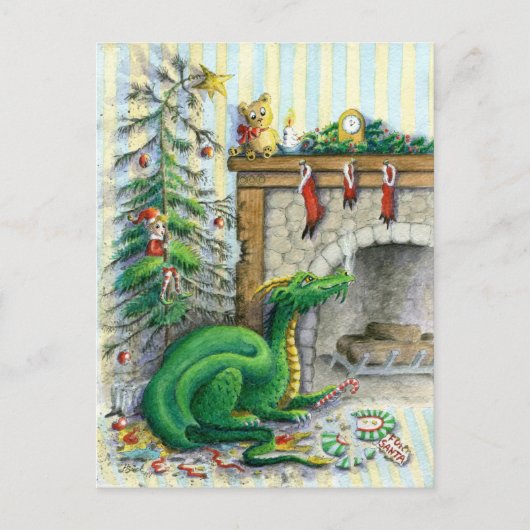 サンタさんのお待ち – ポストカード (正面)