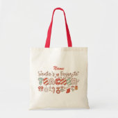 サンタさんのお気に入りの先生 クリスマス トートバッグ (正面)