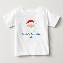 サンタさんのお気に入りの子供 かわいいクリスマスデザイン キッズ用 ベビーTシャツ