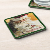 サンタさんのお願い，コルクコースターのセット コースター (左側)