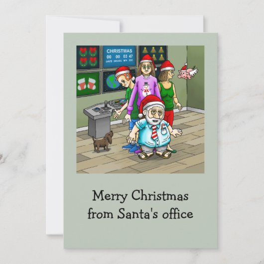 サンタさんのオフィスからのメリークリスマス シーズンカード (正面)