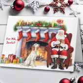 サンタさんのギフト英語セッター犬かわいいクリスマス シーズンカード