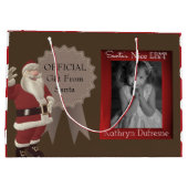 サンタさんのニースリスト（写真付き） ラージペーパーバッグ (裏面)