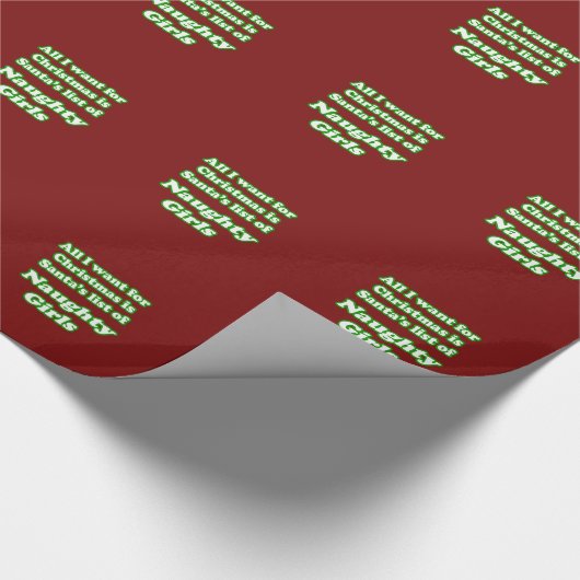 サンタさんの女の子リストが欲いけなしい ラッピングペーパー (角)