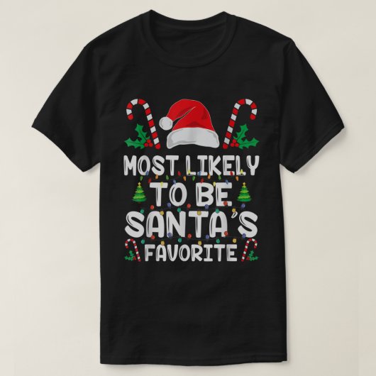 サンタさんの家族のクリスマお気に入りのになりそうだ Tシャツ (デザイン正面)