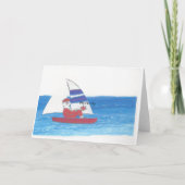 サンタさんの帆船 カード (正面)