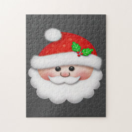 サンタさんの顔でメリークリスマス子供へ ジグソーパズル