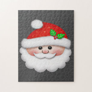サンタさんの顔でメリークリスマス子供へ ジグソーパズル