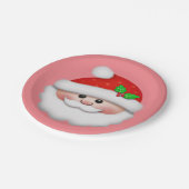 サンタさんの顔でメリークリスマス子供へ ペーパープレート (アングル)