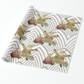 サンタさんはクリスマスに向かっている ラッピングペーパー (アンロールド)