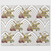 サンタさんはクリスマスに向かっている ラッピングペーパー (フラット)