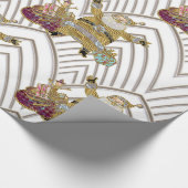 サンタさんはクリスマスに向かっている ラッピングペーパー (コーナー)