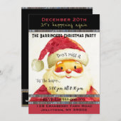 サンタさんはクリスマスパーティーに向かっている 招待状 (正面/裏面)