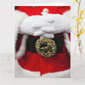 サンタさんはジョークおもしろいのグリーティングカード カード (黄色い花)