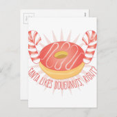 サンタさんはドーナツが好き シーズンポストカード (正面/裏面)