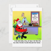 サンタさんは暖房・空輸の雇用室に入っている シーズンポストカード (正面/裏面)