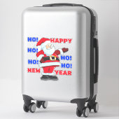 サンタさんは言う。新年おめでとう。ホー！ホー！ホー！ シール (スーツケース)