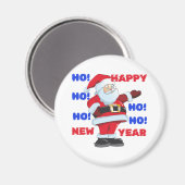 サンタさんは言う。新年おめでとう。ホー!ホー!ホー! マグネット (正面/裏面)