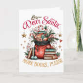 サンタさんへのお願い、もっと本をください シーズンカード (正面)