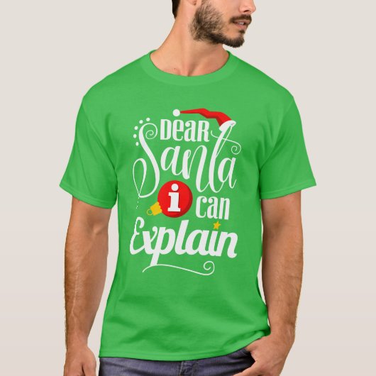 サンタさんへ言い訳があります Tシャツ (正面)