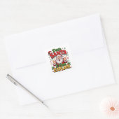 サンタさんへ説明できます おもしろクリスマスステッカー スクエアシール (封筒)