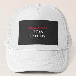 サンタさんへ説明できます おもしろクリスマスTシャツ キャップ