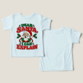 サンタさんへ説明できます キッズTシャツ (デザイン正面&裏面)
